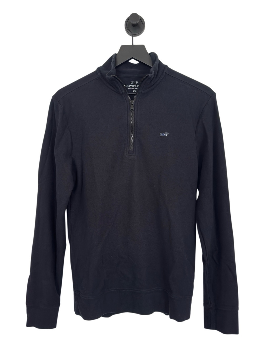 Vineyard Vines Men's Quarter-Zip Pullover Sweater in Black